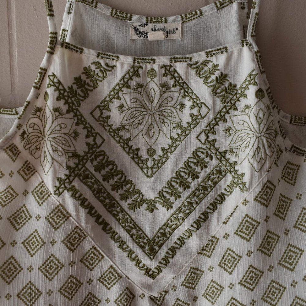 About A Girl Embroidered Tank Top - Picture 2 of 6